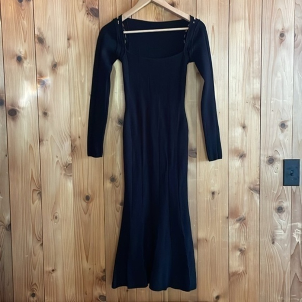 cushine et och knit slit midi dress